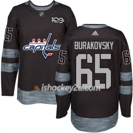 Mænd NHL Washington Capitals Trøje Andre Burakovsky 65 1917-2017 100th Anniversary Adidas Sort Authentic
